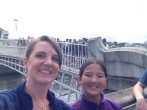 The girls in a selfie at Ha Penny bridge (1816)