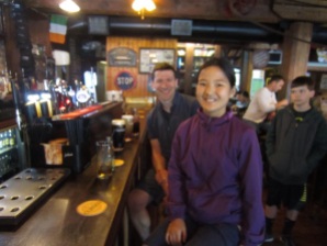 Abbie at the Bar (with Dad)