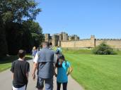 Walking up to Alnwick Castle